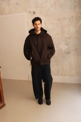 Sono – PABLO PARKA SHORT 2040S – BLACK MUD — photo 3
