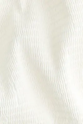 Smocked off-the-shoulder dress - Blanc — photo 3