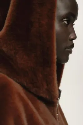 Veste à capuche - Marron — photo 3