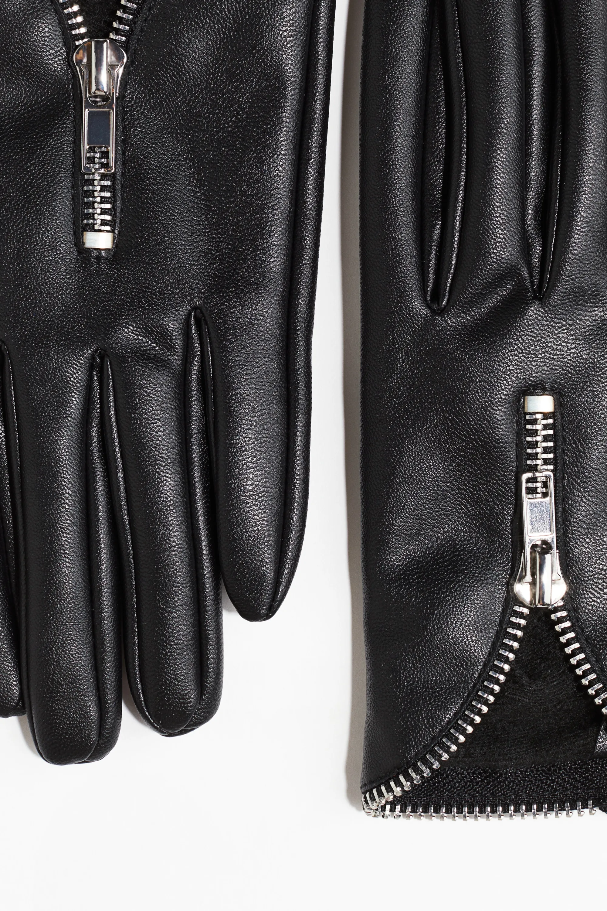 Gants zippés - Noir