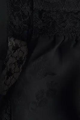 Blouse avec dentelle - Noir — photo 4