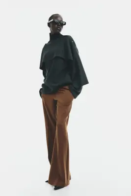 Pantalon chic évasé - Marron — photo 2