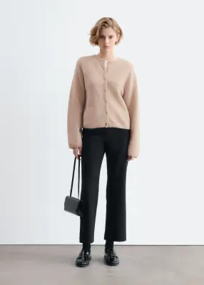 Cardigan en maille d’alpaga mélangé - Beige — photo 2