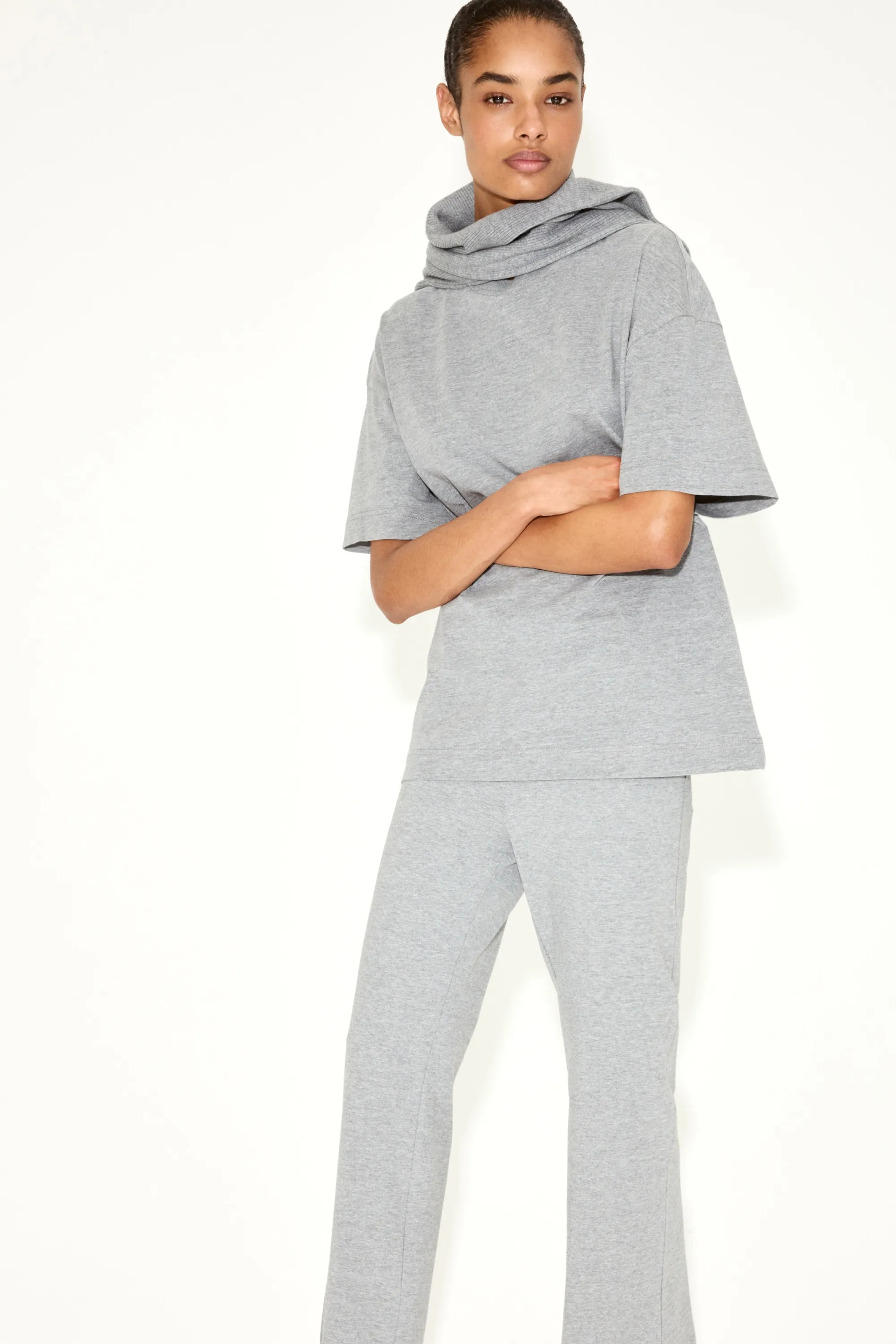 T-shirt oversize - Gris chiné