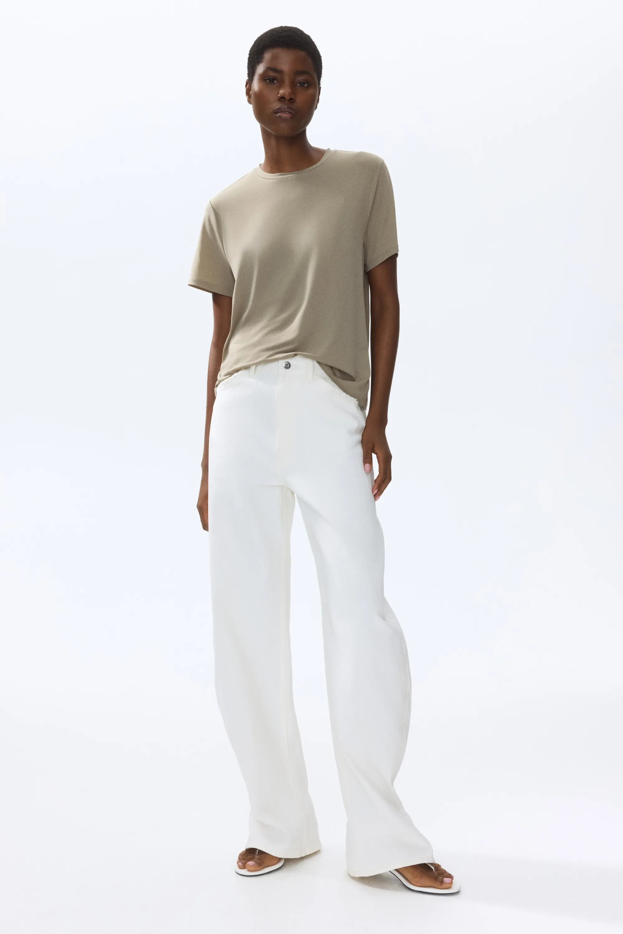 T-shirt loose - Vert kaki clair