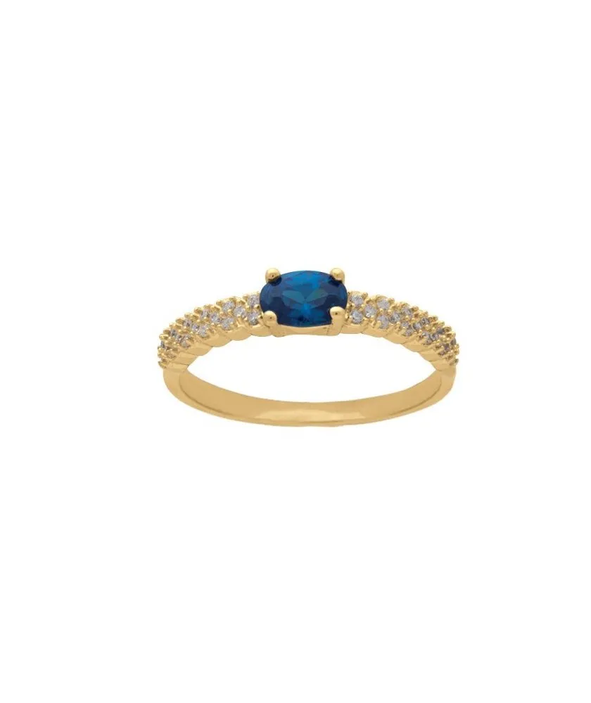 Bague oz bleu saphir blancs t58 5237por-58