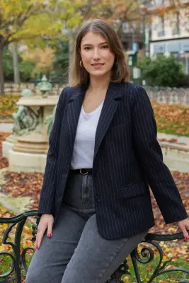 Veste Rosalind - marine rayures tennis — photo 2