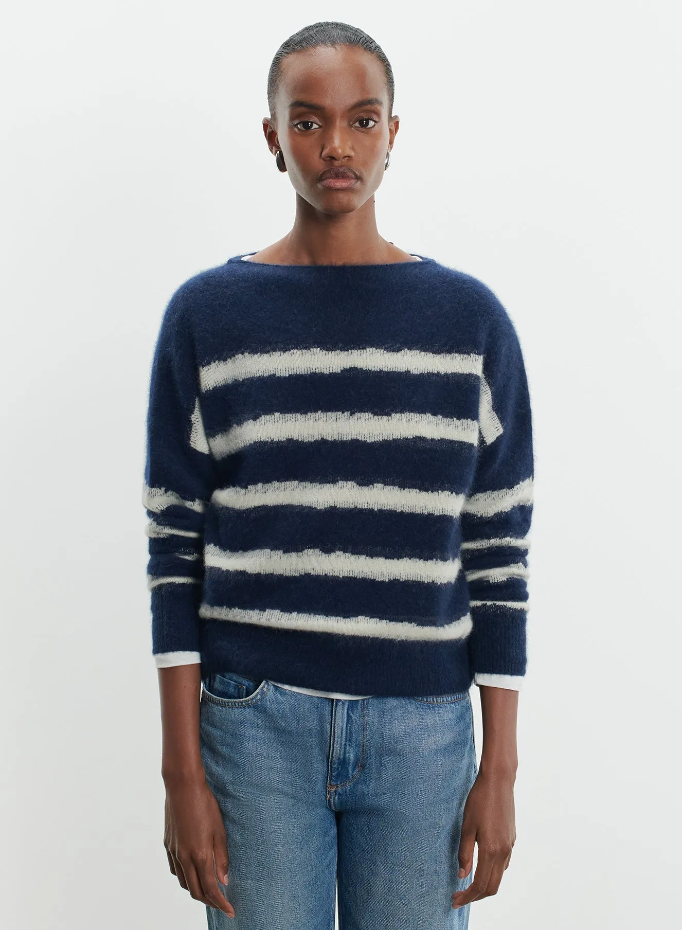 Pull en laine, fox et polyamide