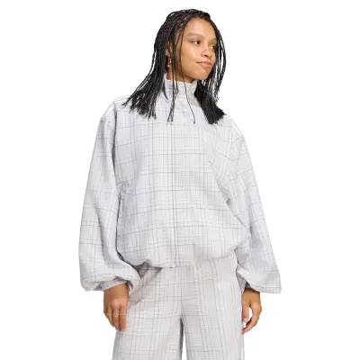 Adidas Blousy Check Track Top Dash Grey — photo 2