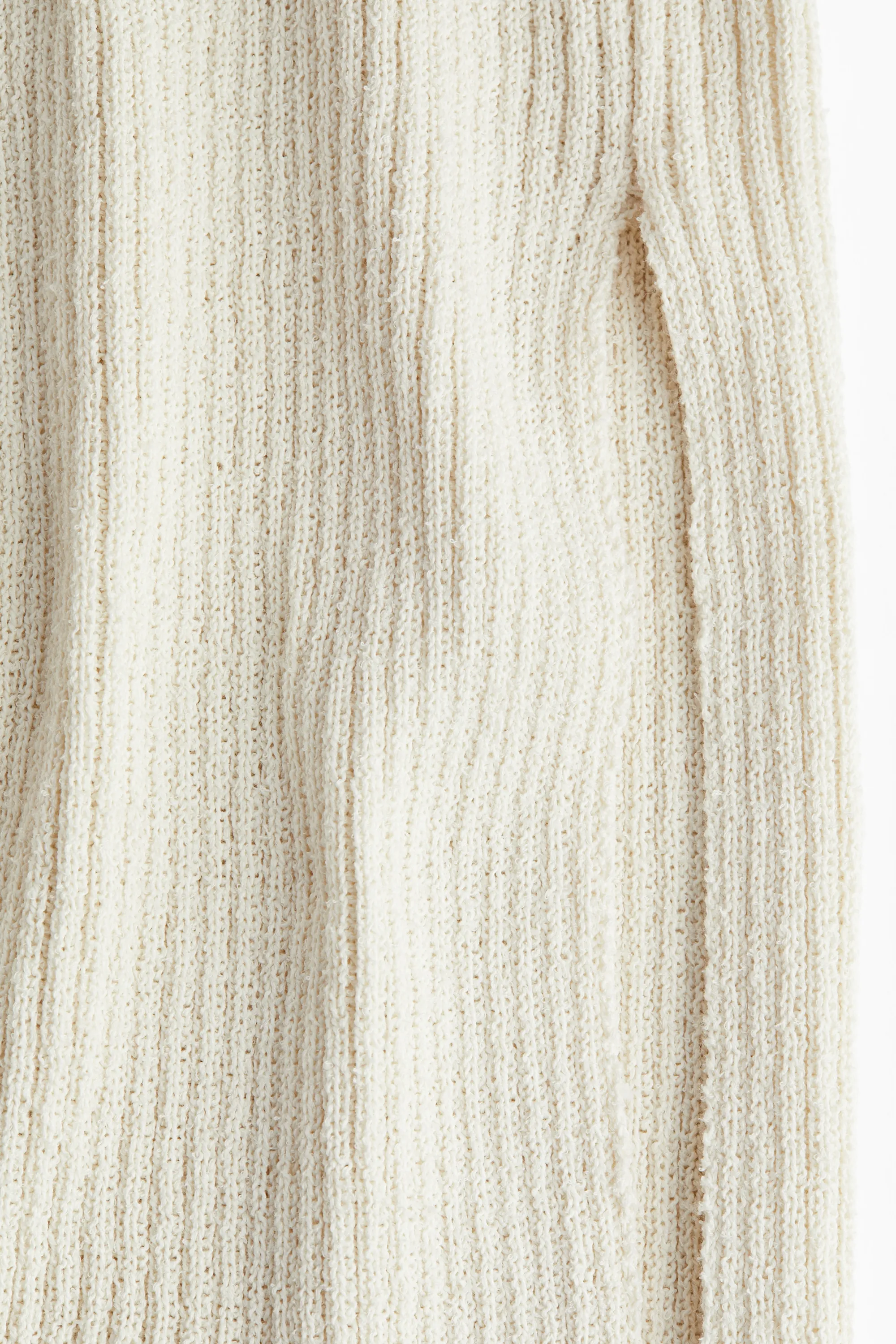 Jupe en maille côtelée - Beige clair