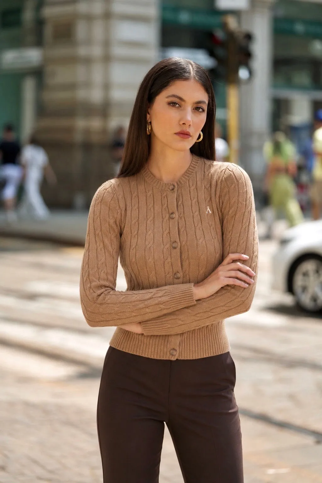 Vincent Wool Cardigan - Bordeaux