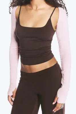 Boléro ajusté en jersey - Rose clair — photo 2