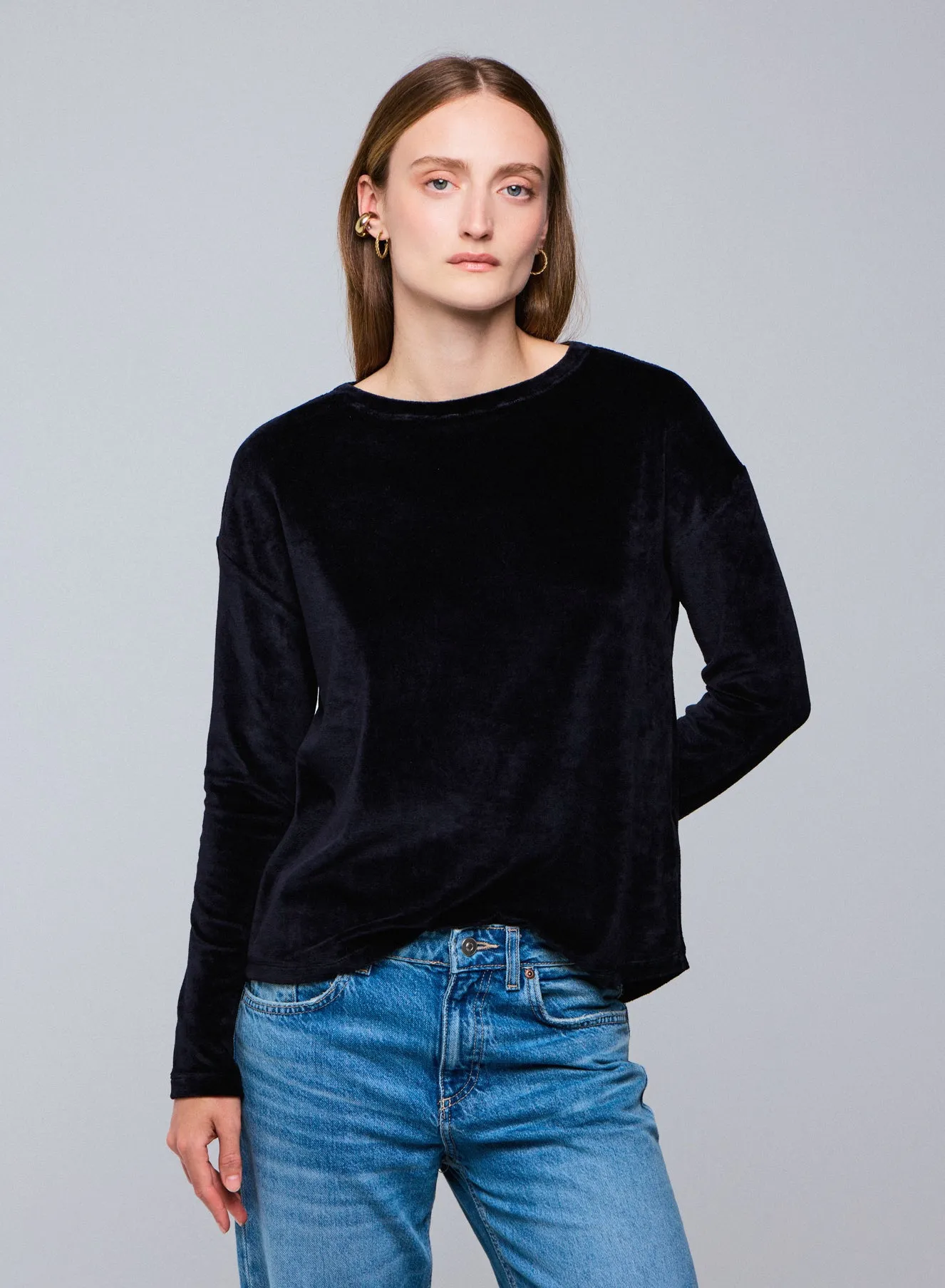 T-shirt en coton organique, modal et élasthanne