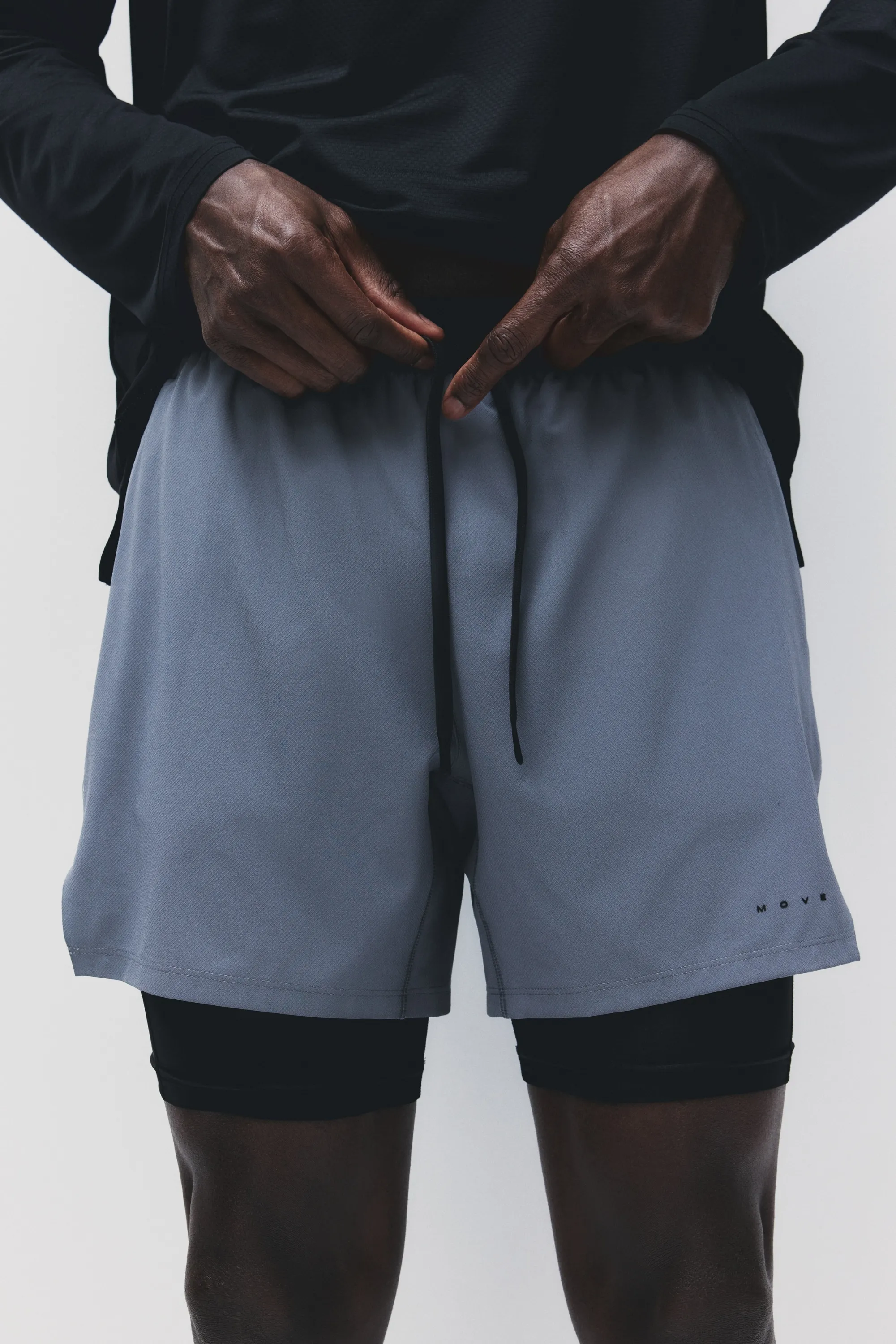 Short de sport superposé DryMove™ - Gris ancien