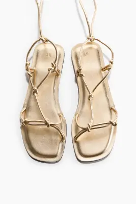 Sandales à brides fines - Doré — photo 1