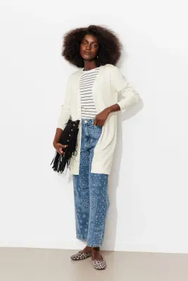 Long cardigan en maille fine — photo 3