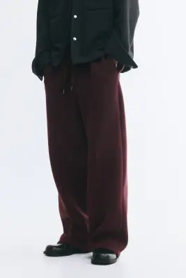 Pantalon jogger chic Relaxed Fit - Bordeaux — photo 1