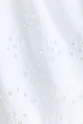 Top en coton avec broderie anglaise - Blanc — photo 2