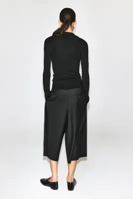 CHEMISE EN LAINE MÉRINOS SANS COUTURES - NOIR — photo 4