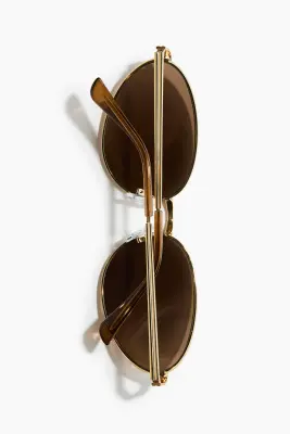 Lunettes de soleil ovales - Doré — photo 2
