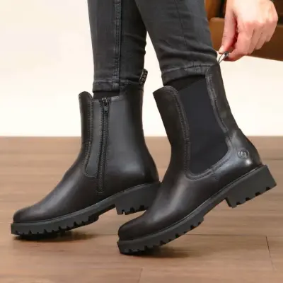 Bottines Remonte D8694-00 Noires - Lacets Grande Pointure Femme — photo 3