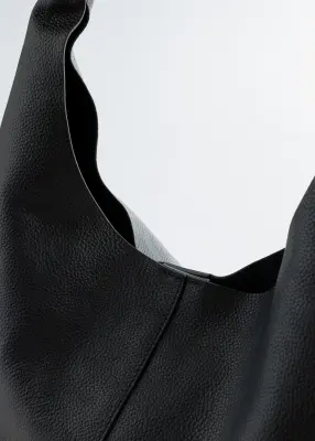 Sac cabas classique en cuir - Noir — photo 2