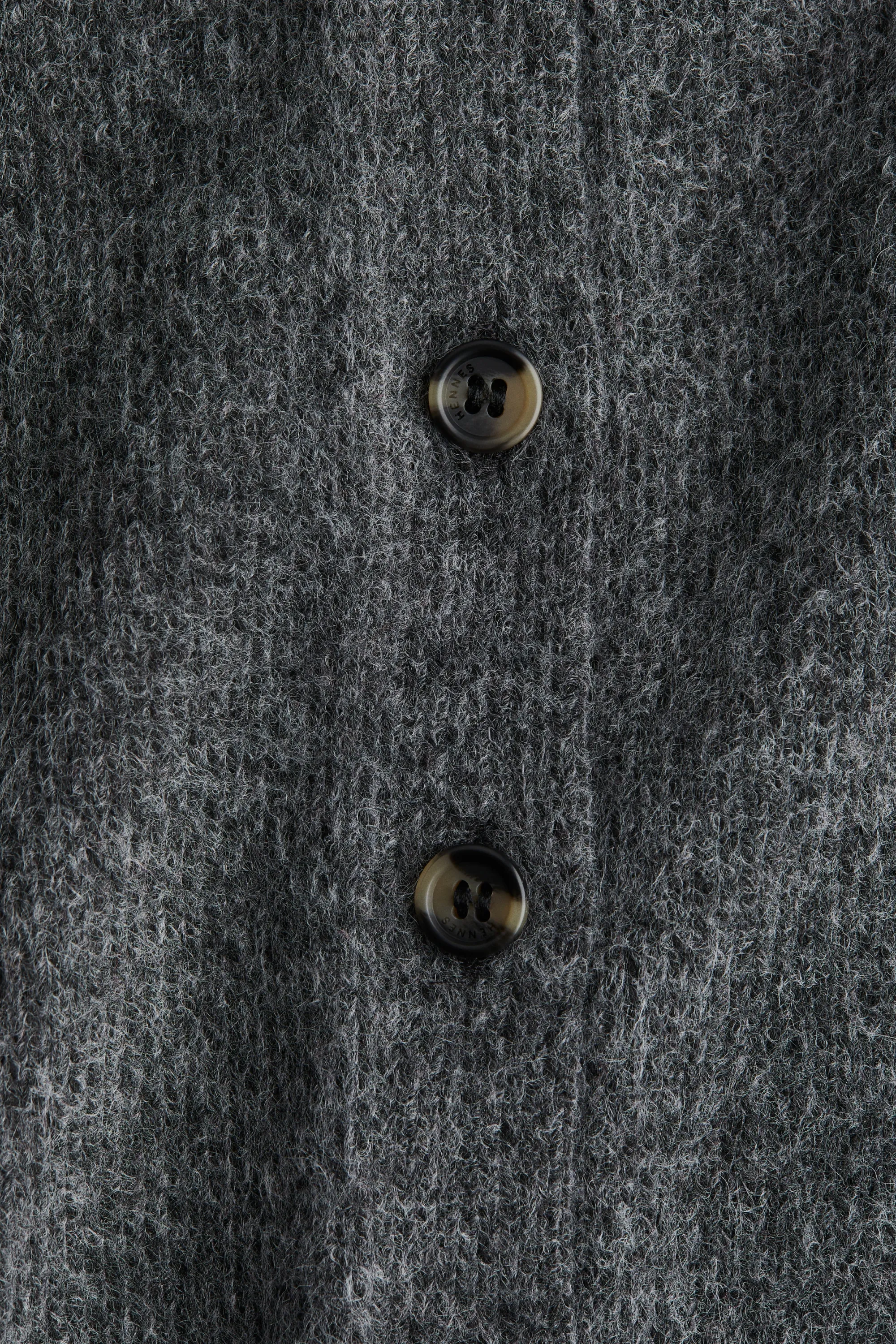 Gilet à manches courtes avec col - Gris foncé chiné