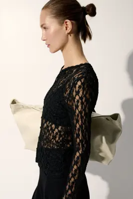 Gilet façon dentelle - Noir — photo 2