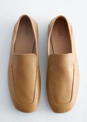 Mocassins en cuir - Beige — photo 2