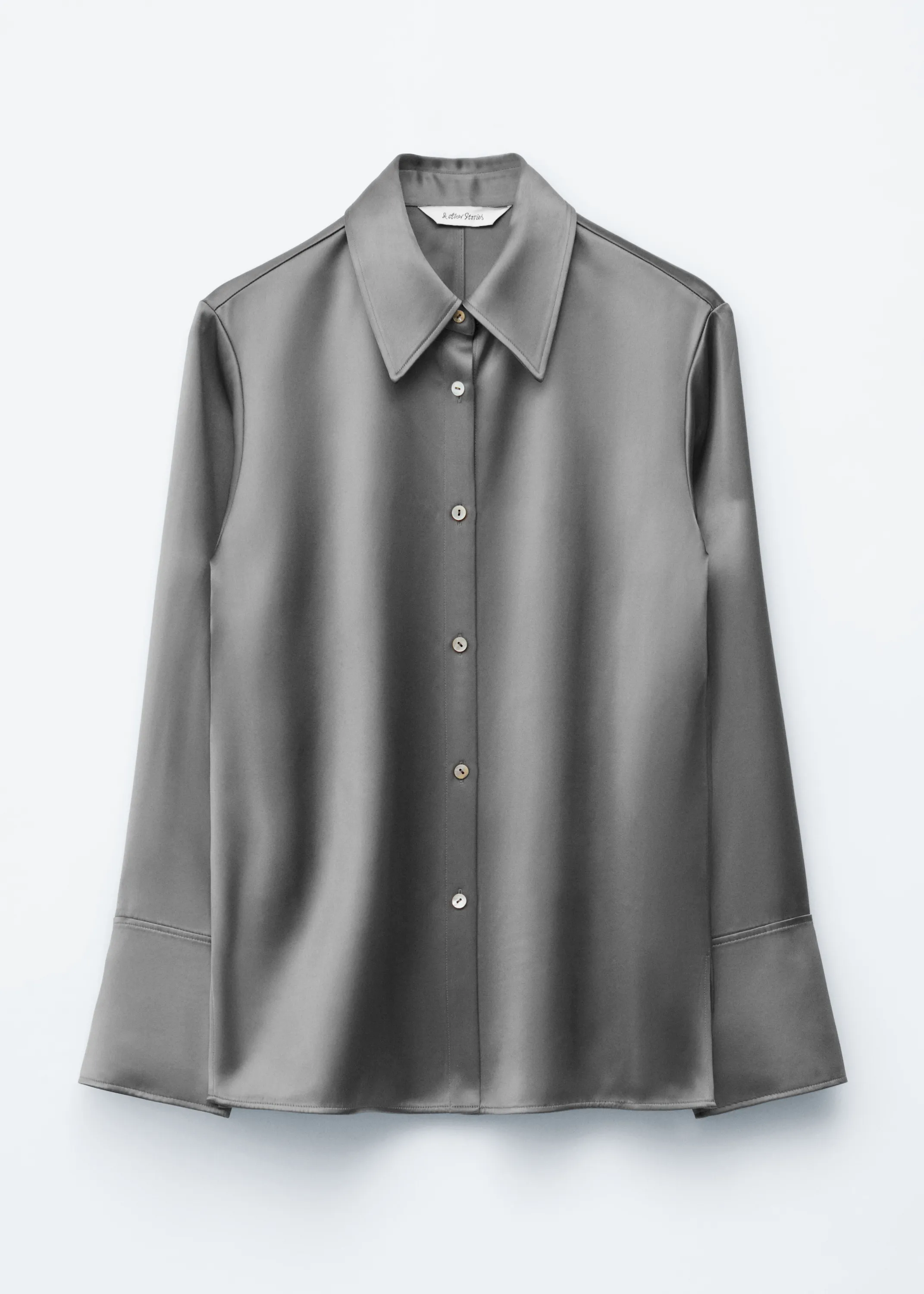 Chemise en satin - Gris