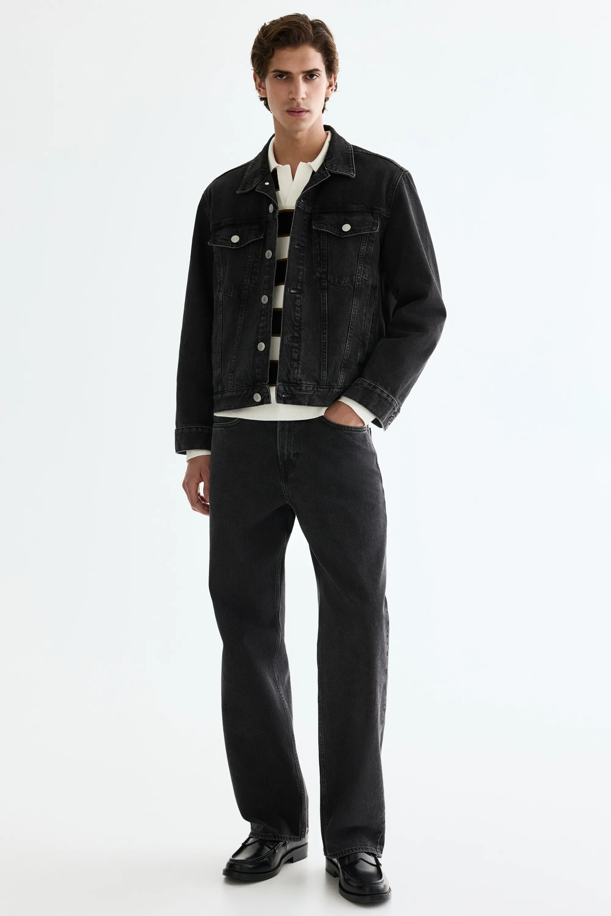 Veste Trucker en denim - Noir