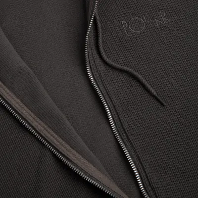 sweatshirt polar waffle zip – dirty black — photo 5
