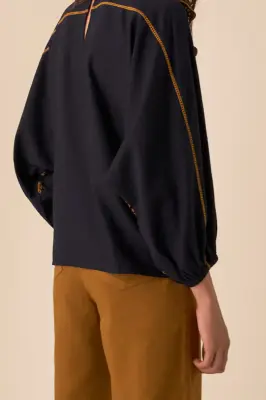 blouse scarlie marine — photo 4