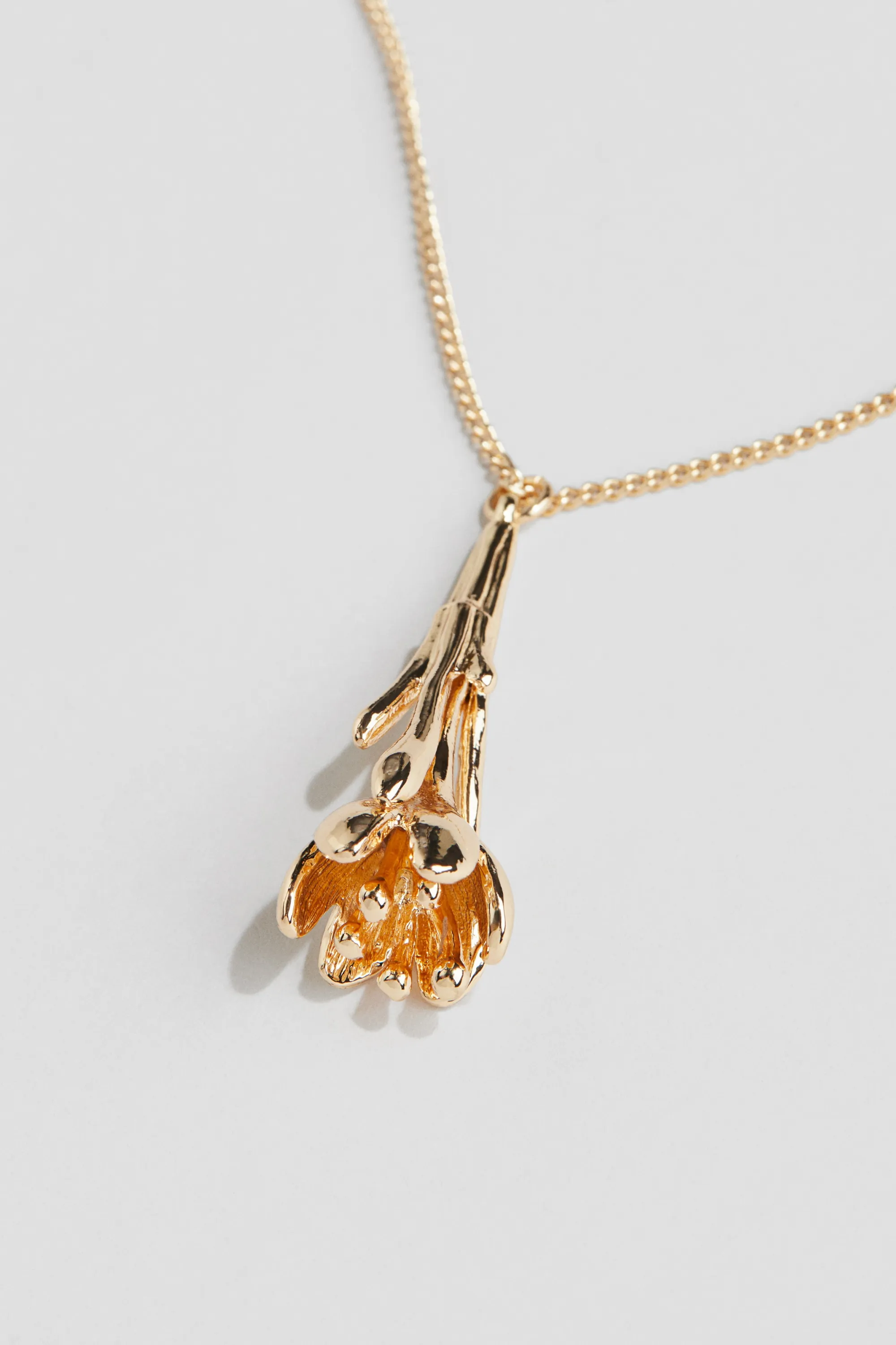 Collier avec pendentif - Doré/fleur