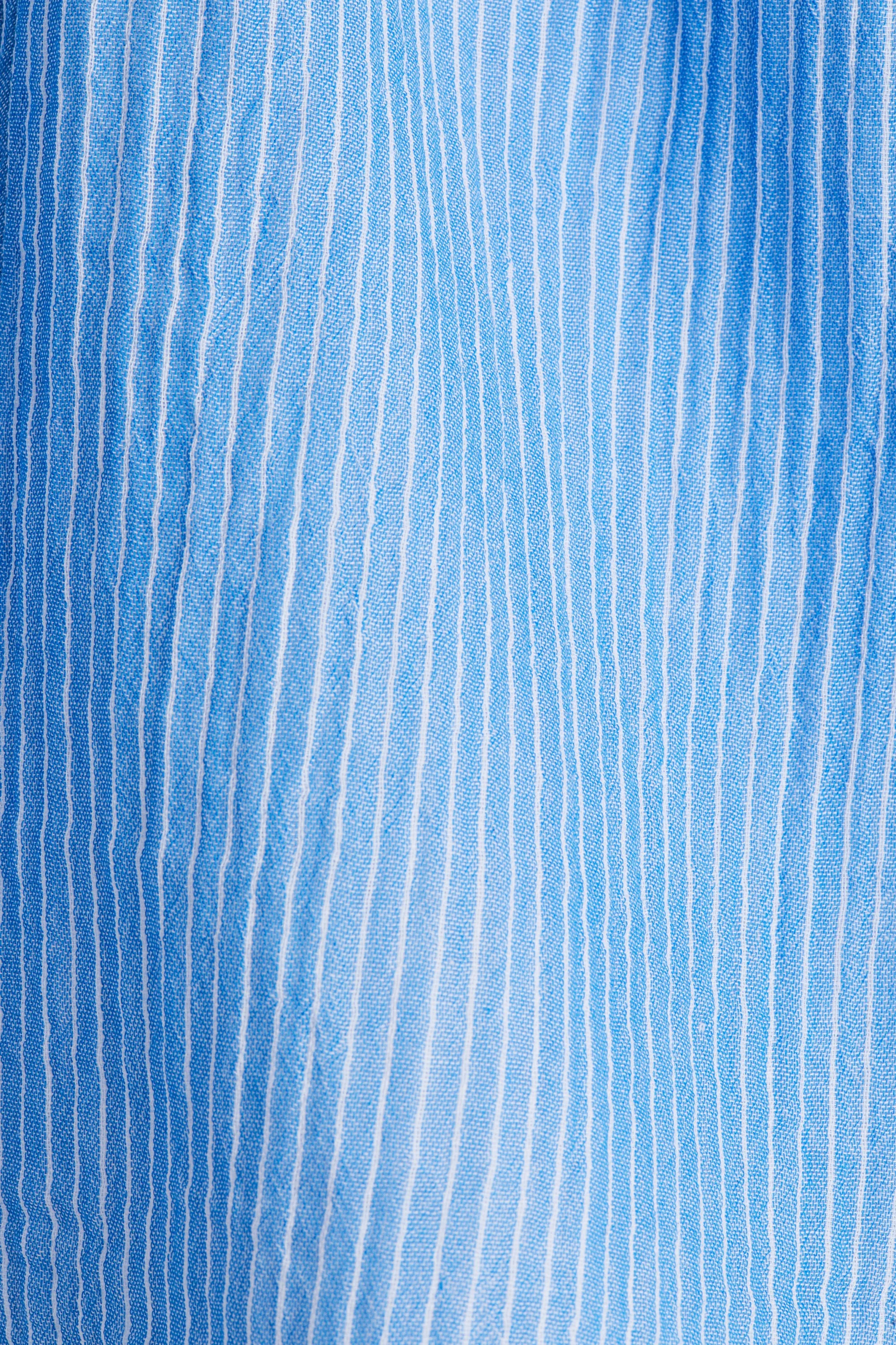 Blouse en mousseline de coton - Bleu/rayé