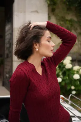 Christin Wool Sweater - Bordeaux — photo 5