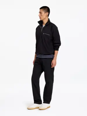 Pantalon chino droit en coton - Noir — photo 2
