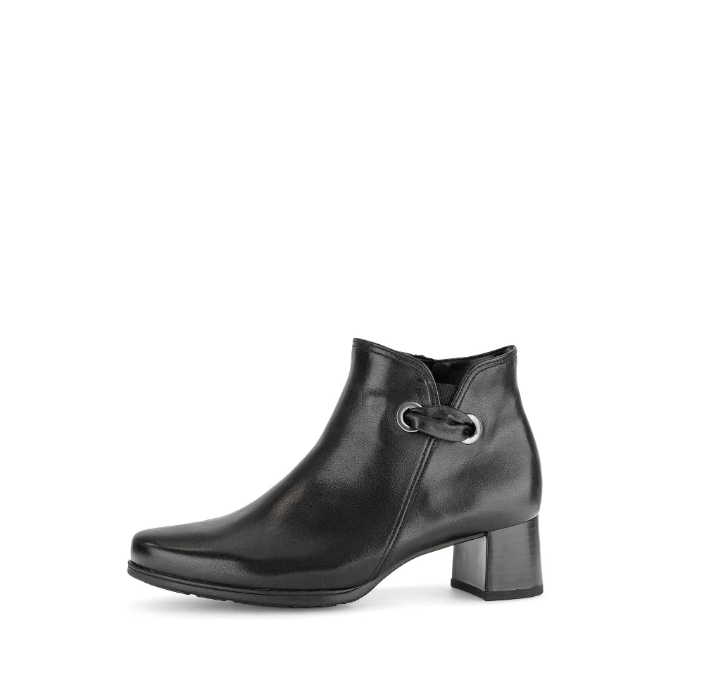 Bottines Gabor 72.827.57 Noires - Cuir Lacets Grande Pointure Femme