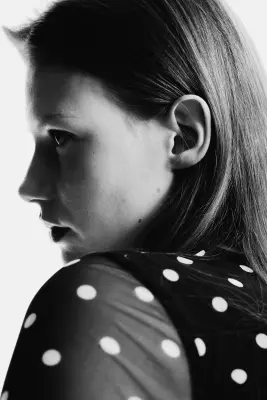Robe en mesh à effet drapé - Marron foncé/pois — photo 4