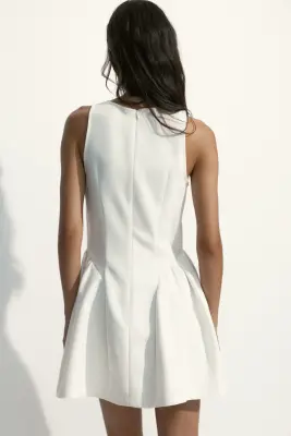 Robe avec jupe évasée - Ivoire — photo 2