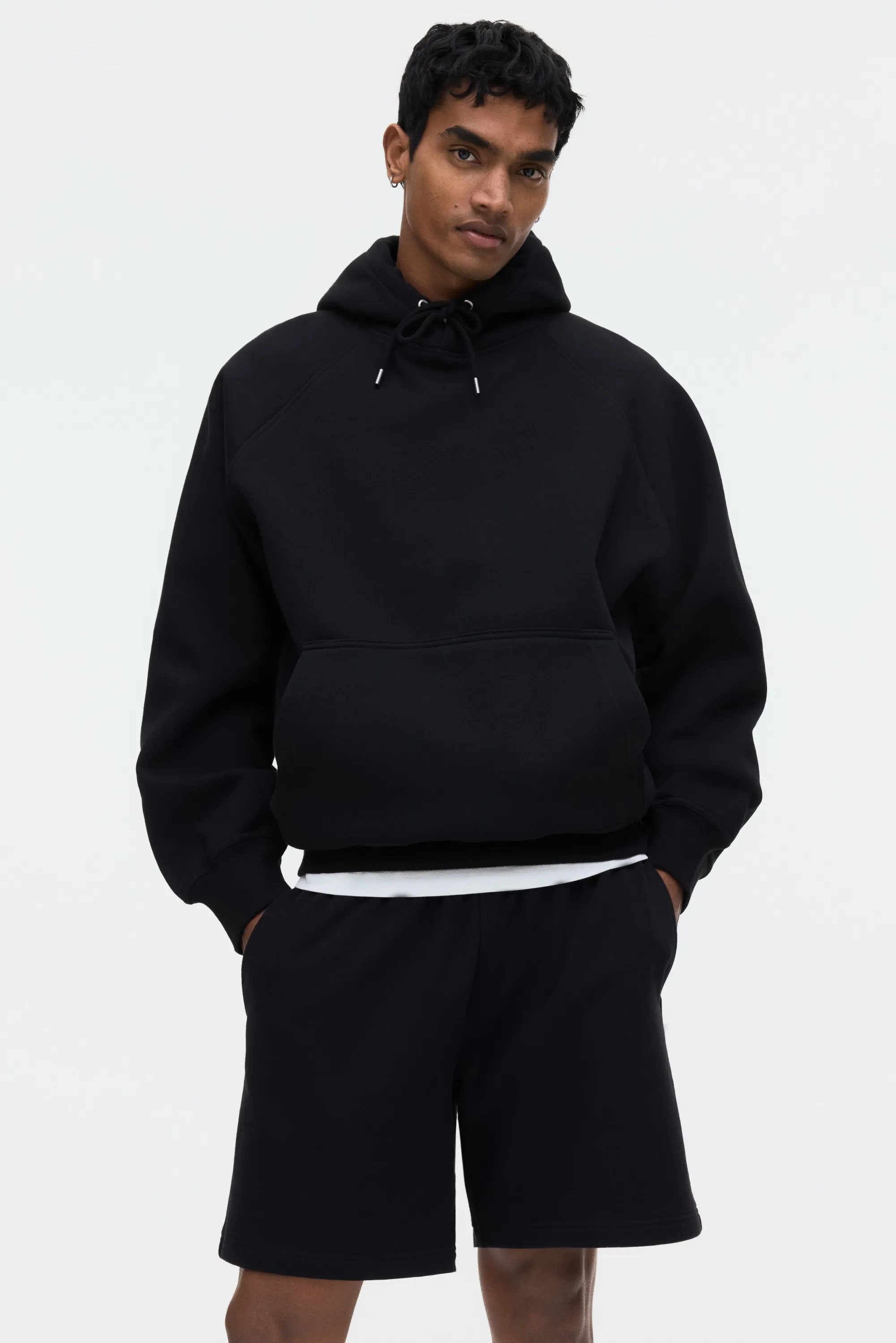 Short Regular Fit en molleton - Noir