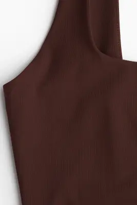 Body string avec dos décolleté - Marron foncé — photo 3