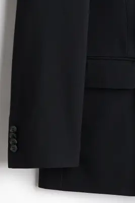 Veste Relaxed Fit à fermeture croisée - Bleu marine — photo 2
