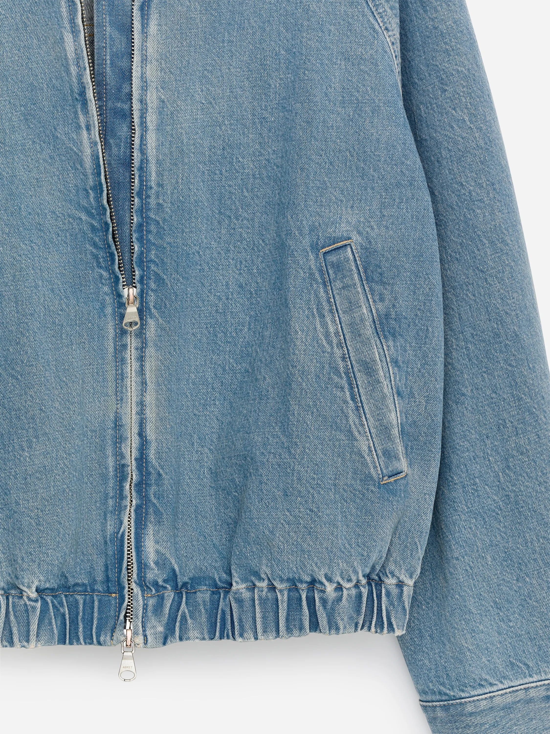 Veste courte en denim - Bleu