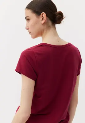 Le t-shirt Tencel - Framboise — photo 4