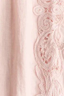 Robe avec dentelle - Rose poudré — photo 3
