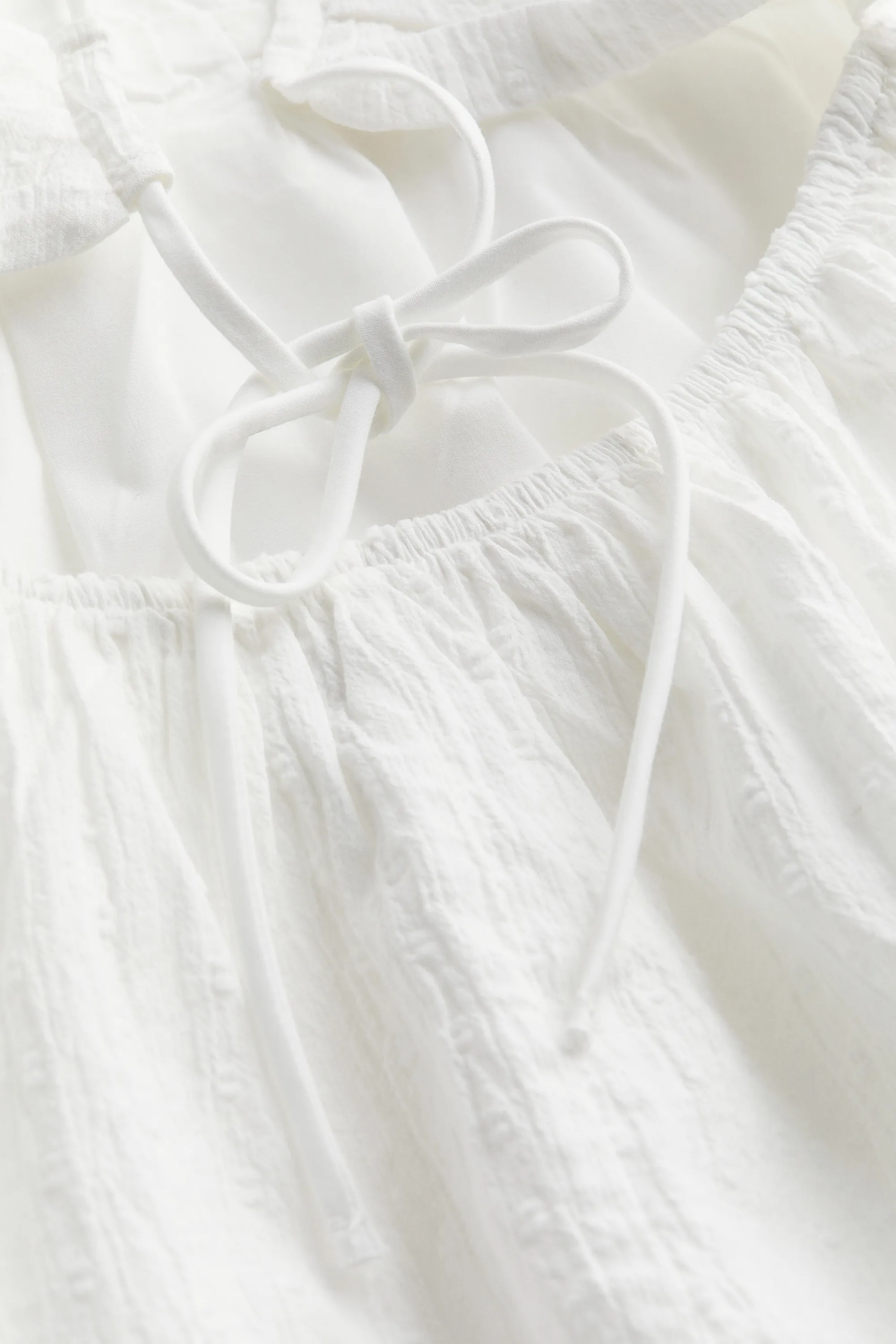 Robe dos nu en crêpe - Crème