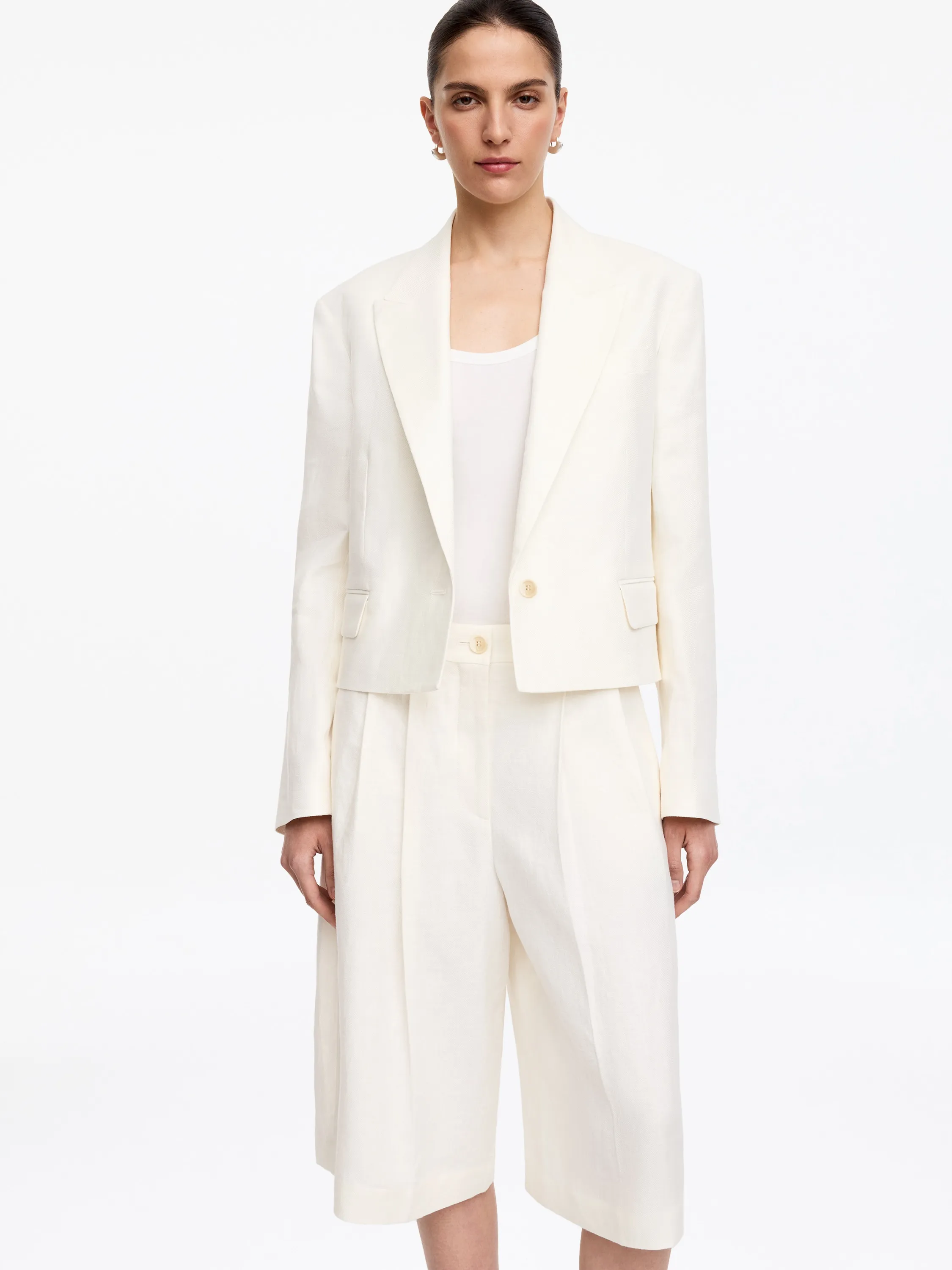 Blazer en lin - Blanc