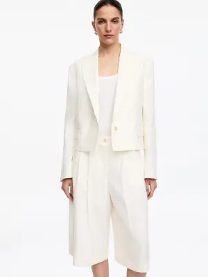 Blazer en lin - Blanc — photo 1