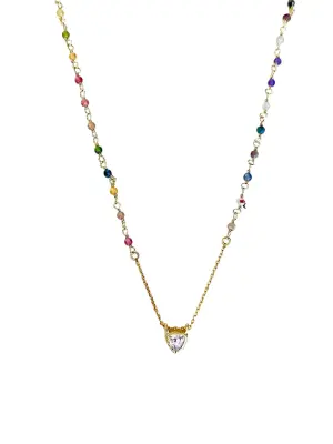 Collier Cléo tourmaline multicolore - Hanka In — photo 1